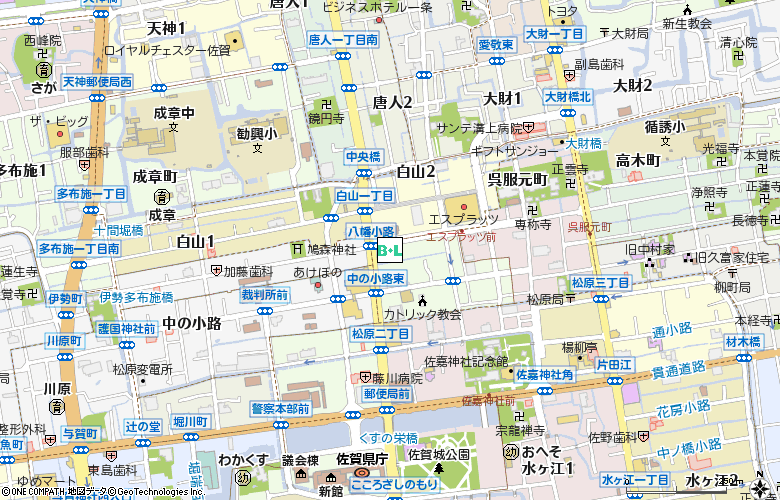有）永浜コンタクトレンズセンター付近の地図